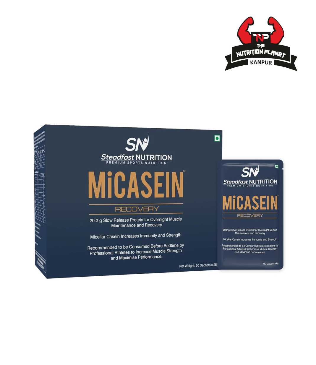 Steadfast Nutrition Micasein Unflavoured Power | Pack of 30 Sachets