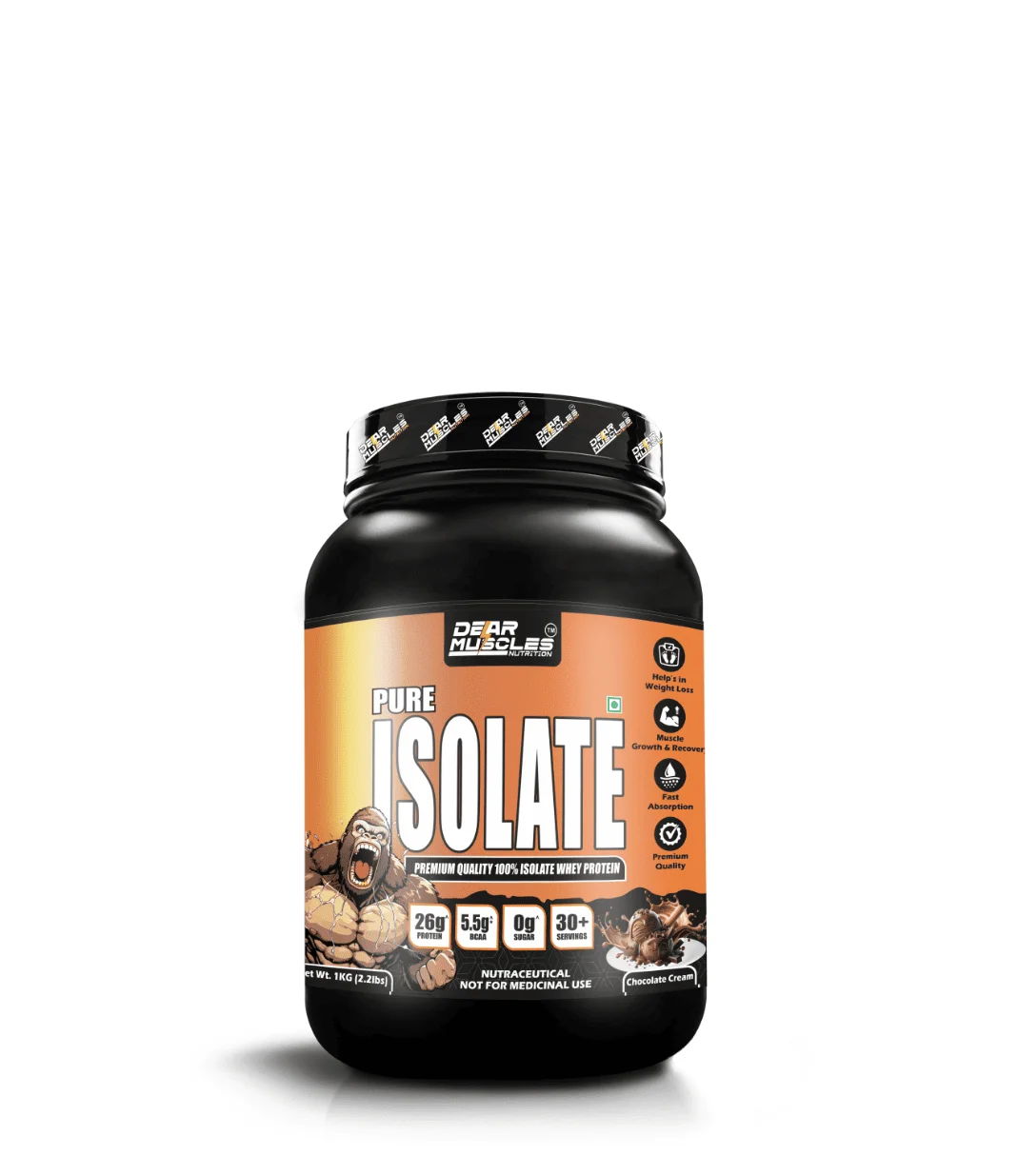 Dear Muscles Nutrition Pure Isolate Whey Protein 2.2lbs