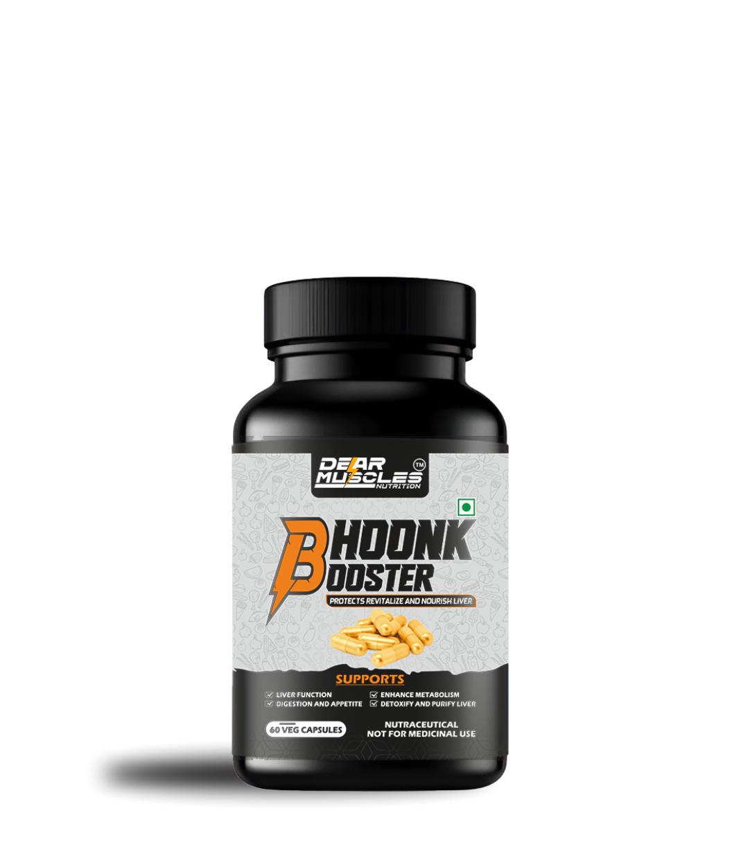 Dear Muscles Bhoonk Booster 60 Veg Capsules