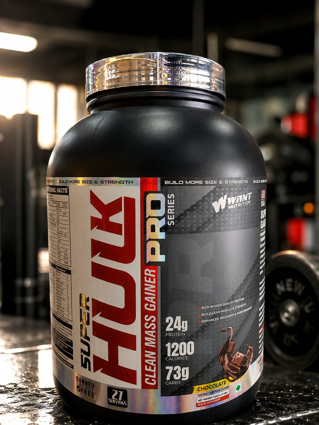 Want Nutrition Pro Series Super Hulk Mass Gainer 3kg