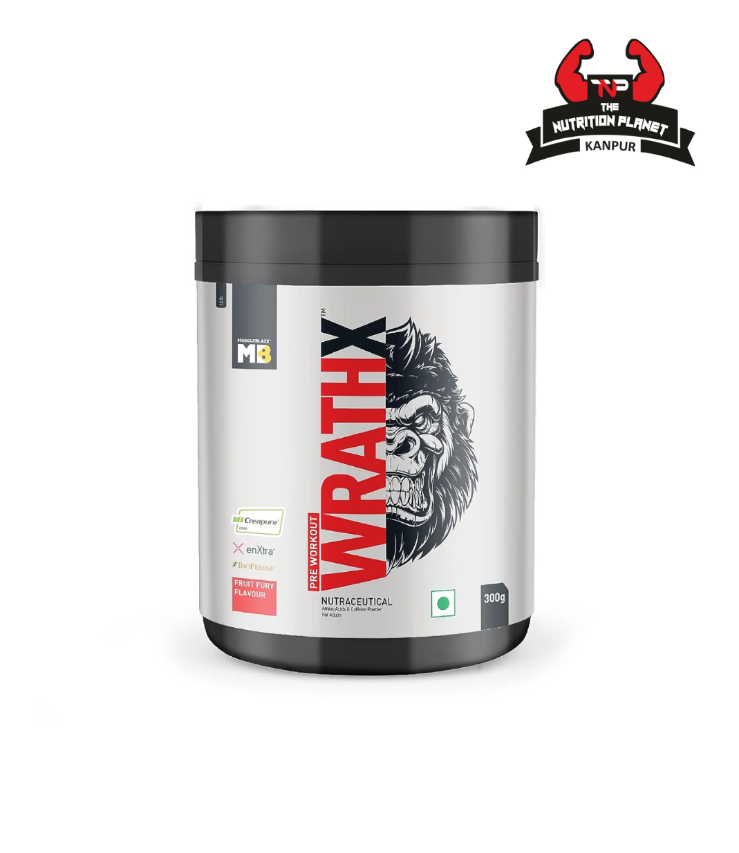 MuscleBlaze Pre Workout WrathX with Creapure, enXtra, & BioPerine | 300 g | 30 Servings