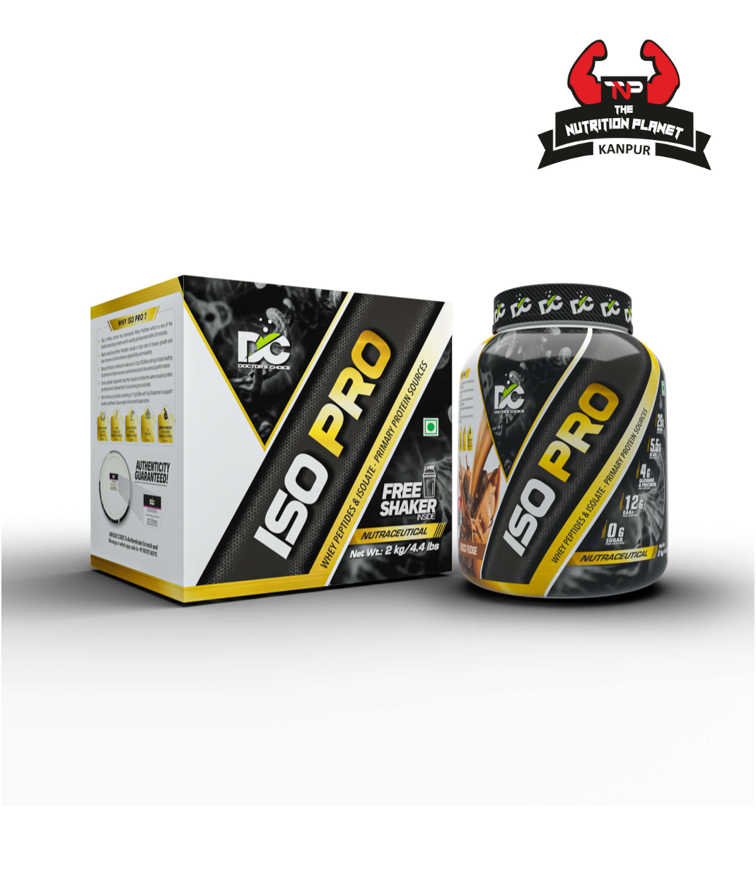 Doctor's Choice ISO PRO Isolate Whey Protein 2KG with  official authentic tag