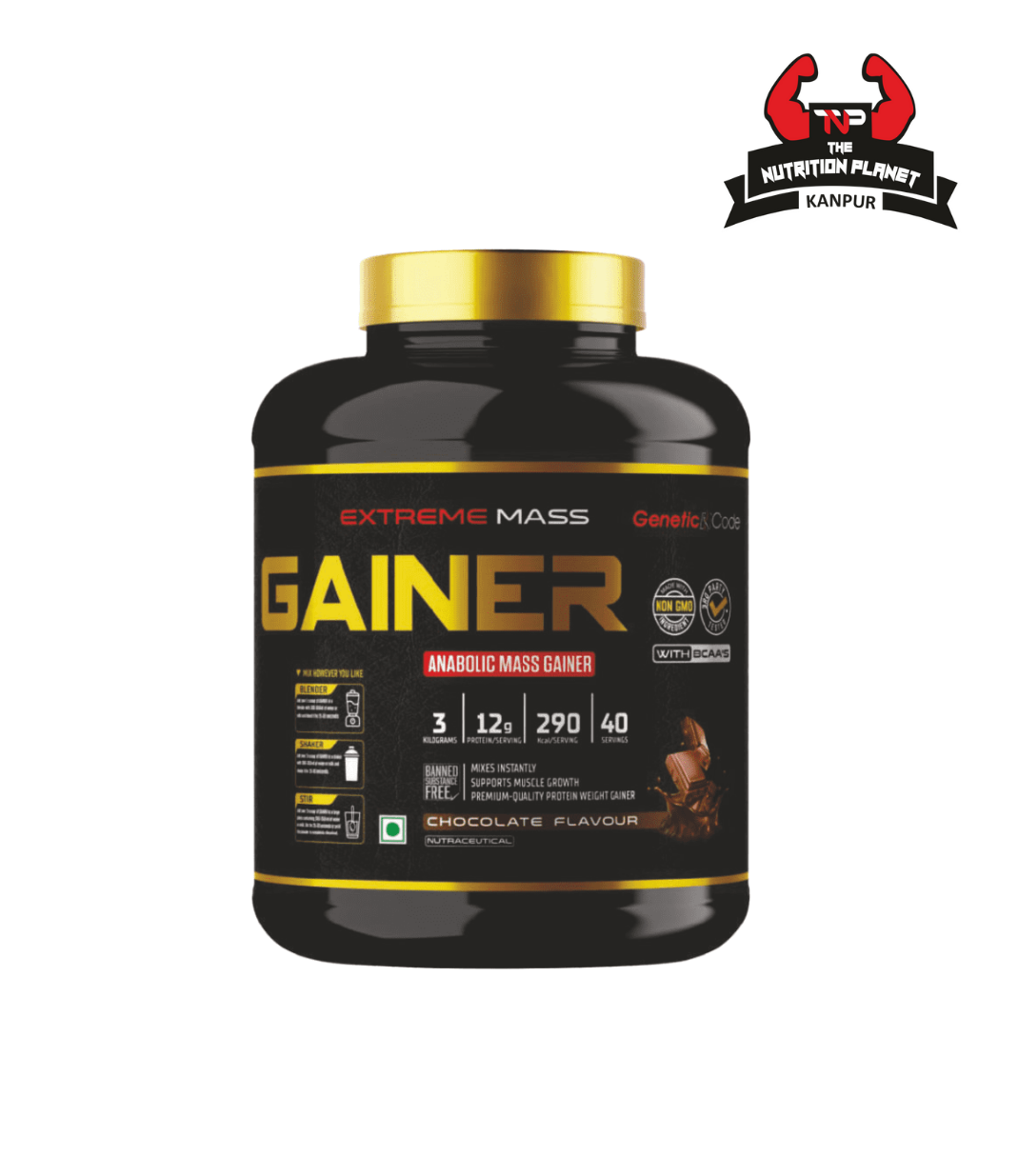 GENETIC CODE Extreme MASS GAINER 3KG Chocolate Flavor