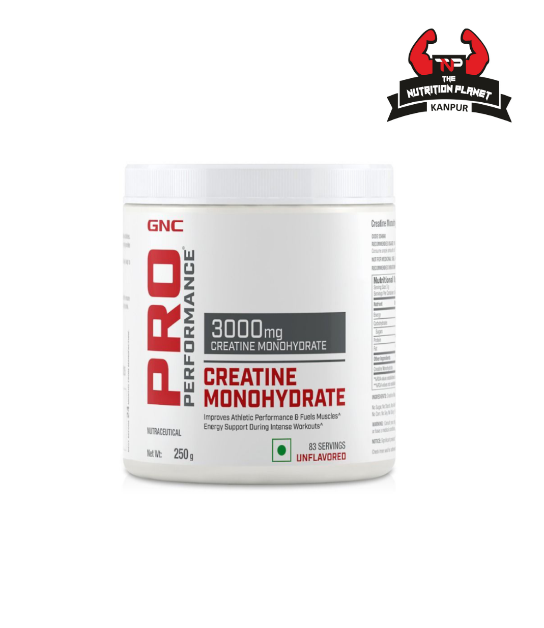 GNC Pro Performance Creatine Monohydrate | 3000 mg | 250gm (Unflavored) with official Authentic Tag